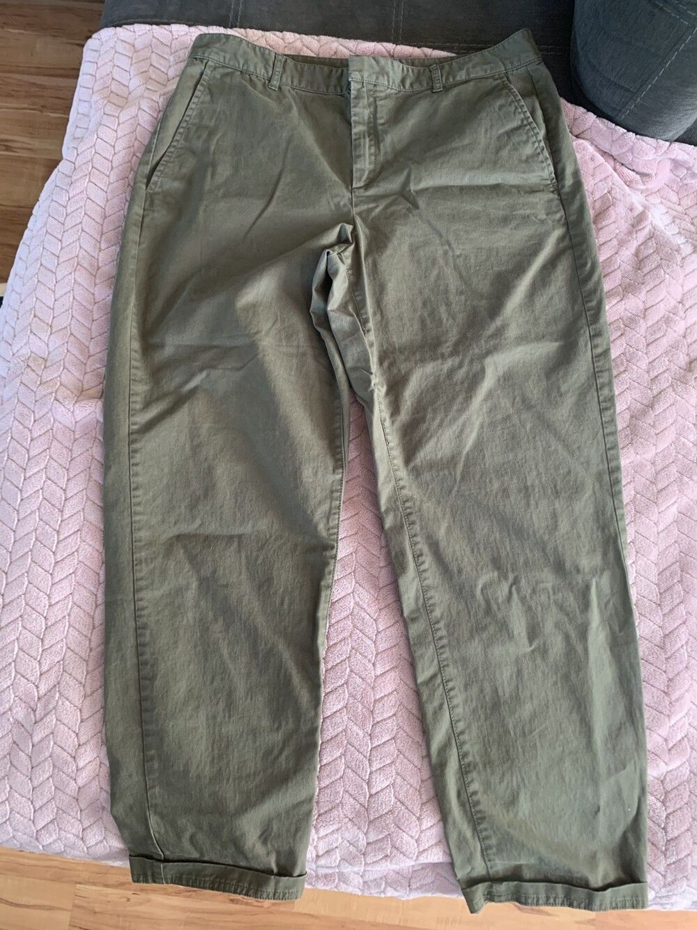 Banana Republic Women’s Green Solid Chino Pants Size 8